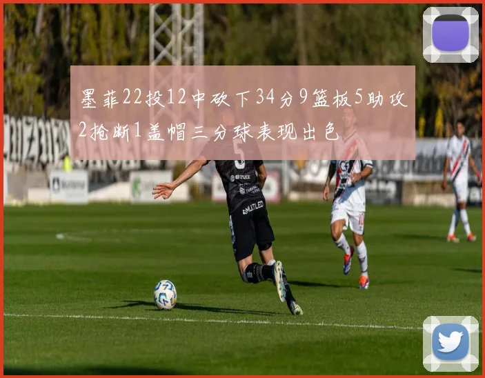 墨菲22投12中砍下34分9篮板5助攻2抢断1盖帽三分球表现出色